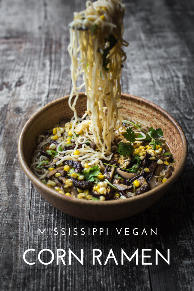 This corn ramen is bursting with buttery corn flavor. Using a powerhouse combination of herbs and spices, dried mushrooms, fresh corn on the cob.