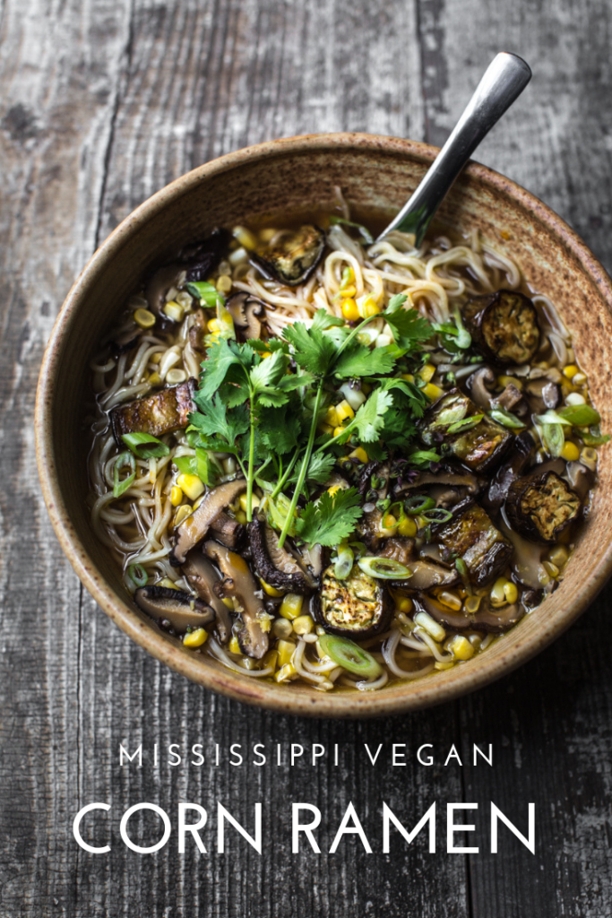 This corn ramen is bursting with buttery corn flavor. Using a powerhouse combination of herbs and spices, dried mushrooms, fresh corn on the cob.