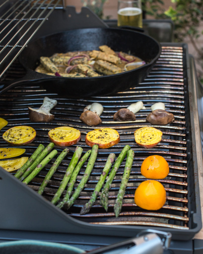 Napoleon grill vegetables, outdoor cooking 