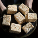 rice krispie treats on a plate