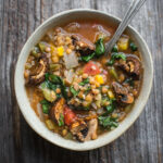 lentil quinoa stew in a bowl