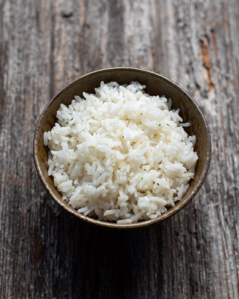 Bowl of cooked rice