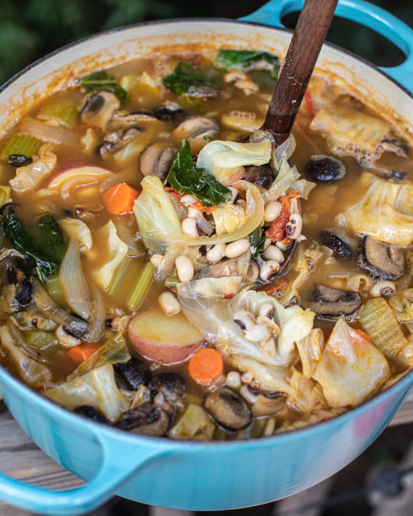 New Year's stew in a pot