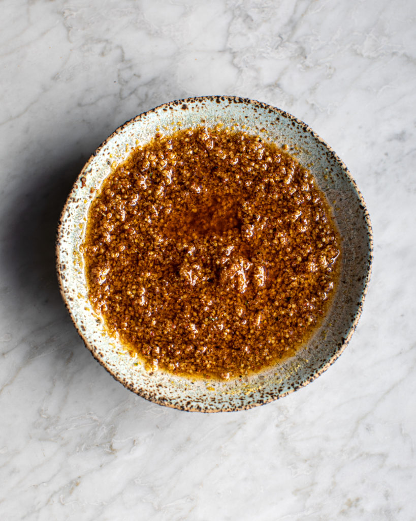 Bowl of glaze for Crispy Crawtators