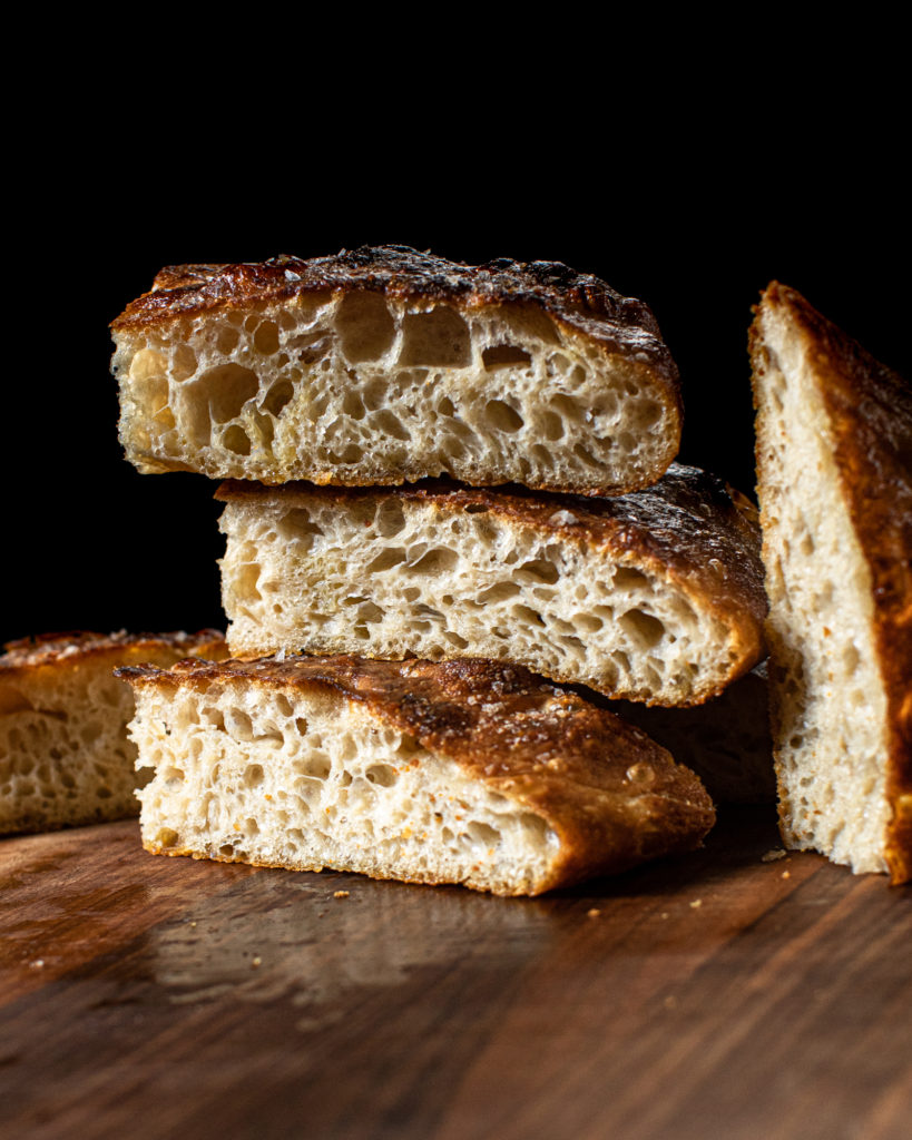 Stack of sourdough slices