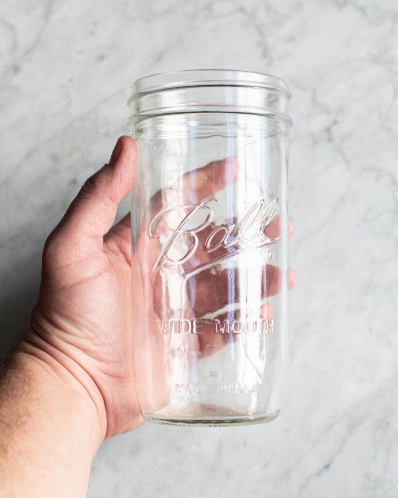 glass jar for meal prep