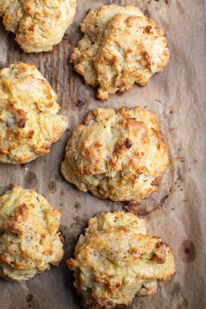 Drop biscuits on a baking sheet