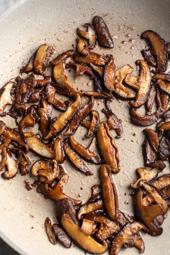 Mushrooms in a skillet
