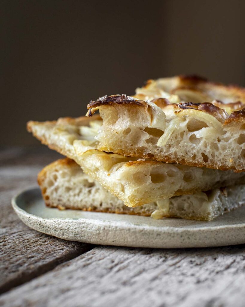 sliced bread on a plate
