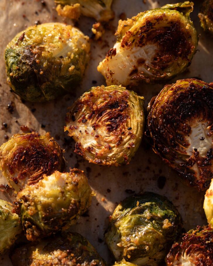 finished recipe on a baking sheet