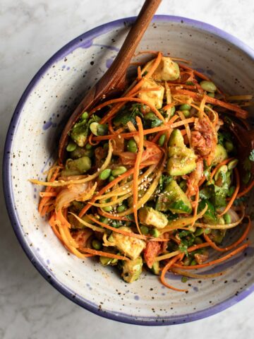 kimchi salad in a bowl